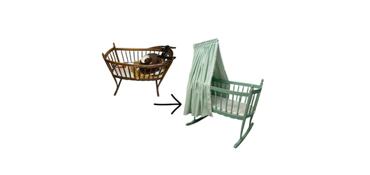 vorher-nachher: Kinderwiege–Upcycling statt Stillstand