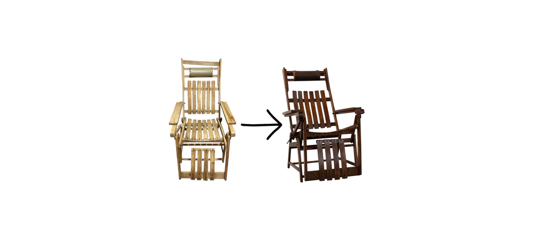 vorher-nachher: Thonet-Liege aufgearbeitet