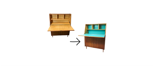 vorher-nachher: Mid-Century Sekretär Makeover