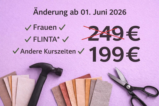 199 € statt 249 € + Workshop-Änderungen