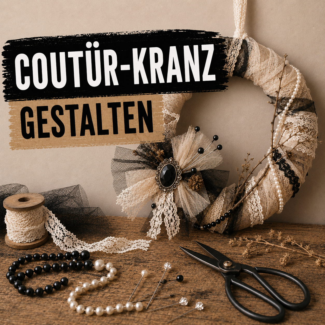 Cou:Tür-Kranz gestalten - Textil wird Design