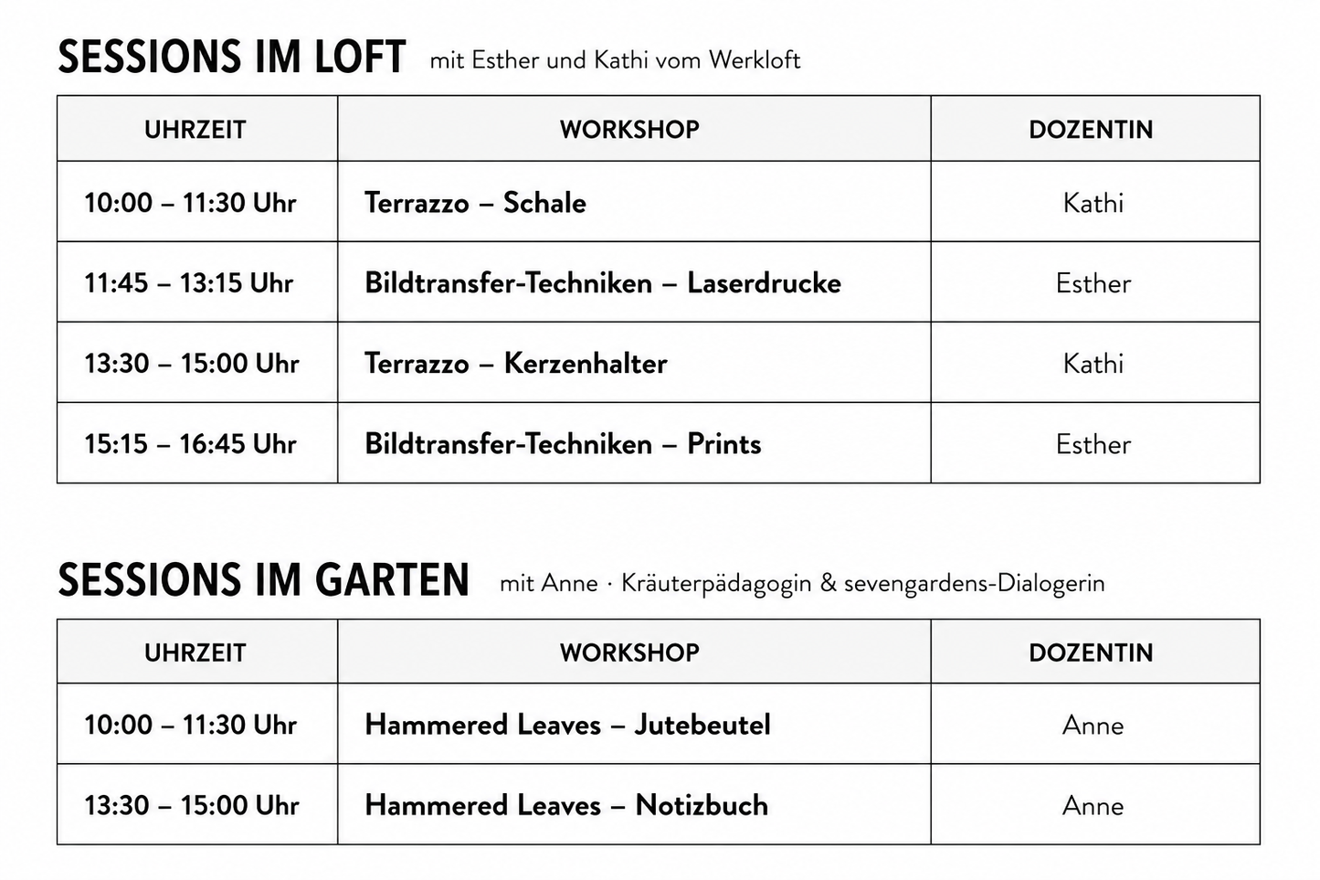 Werkloft Summer Sessions
