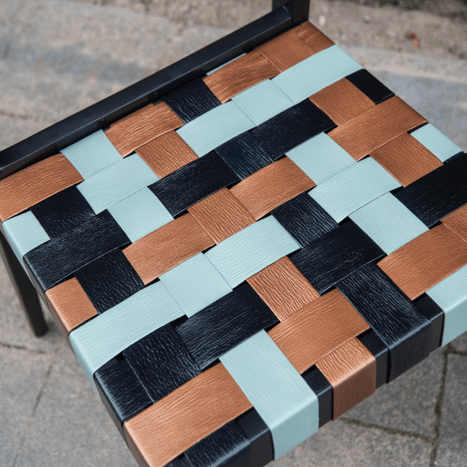 Dining Chair mit Lederstreifen - Werkstattfürschönes